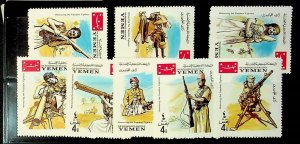 YEMEN - MUTAWAKELIE KINGDOM Mi 266-73 NH ISSUE OF 1967 - FREEDOM FIGHTERS