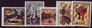 French Polynesia Sc C89-93 NH Art - Great Paintings - 1972