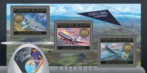 Guinea - American Planes - 3 Stamp Sheet - 7B-2026