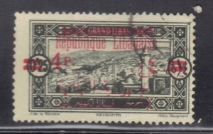 LEBANON SC# 71 **USED**  SURCHARGED 1927    SEE SCAN