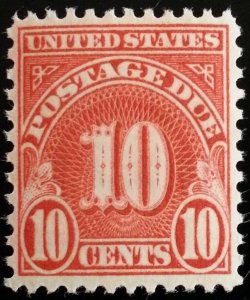 1931 10c Postage Due, Carmine Scott J84 Mint F/VF NH