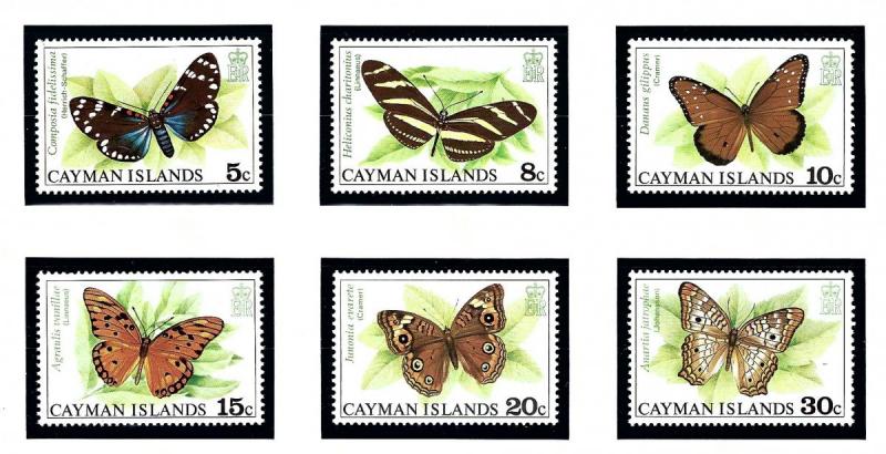 Cayman Is 386 91 MNH 1977 Butterflies