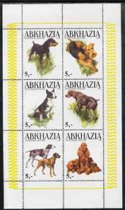 ABKHAZIA - 1999 - Dogs #1 - Perf 6v Sheet - M. N.H. - Private Issue