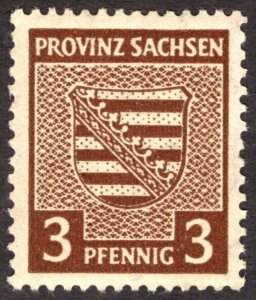 1945, Germany, Soviet Occupation of Saxony 3pf, MNH, Sc 13N2