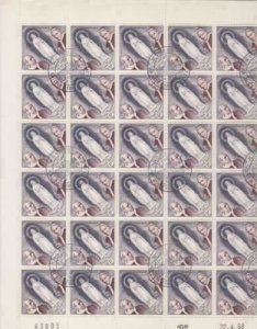 monaco 1958 first  day with   special cancelled stamp sheet R19884