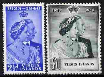British Virgin Islands 1949 KG6 Royal Silver Wedding perf...