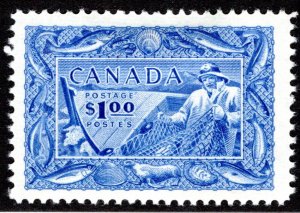 302, MHOG, VF, Fisherman, Fishing Resources, Canada Postage Stamp