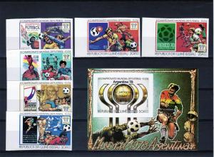 Guinea-Bissau 1978 World Cup winners Imperf.Set+SS MNH VF