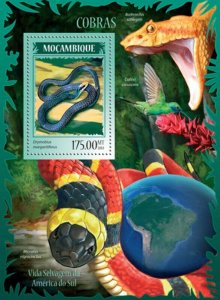 Mozambique 2014 Snakes on Stamps  Stamp Souvenir Sheet 13A-1500