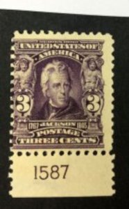 Sc# 302 MNH-OG  3c Jackson 1902-03 US series