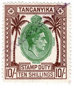 (I.B) KUT Revenue : Tanganyika Stamp Duty 10/-