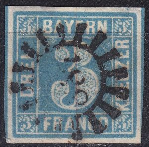 GERMANY Bayern Bavaria [1850] MiNr 0002 II ( O/used ) [03]