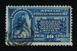 VERY AFFORDABLE GENUINE SCOTT #E1 F-VF USED 1885 BLUE SPECIAL DELIVERY  #11884