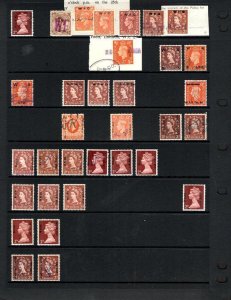 COLLECTION OF PROTECTIVE OVERPRINTS ETC ON DOUBLE SIDED PAGE 