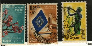 Somalia #198, 229,251 used