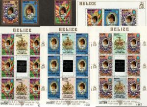 Belize 628-630 Mint NH Full Sheets & Singles!