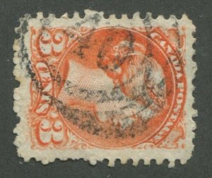 CANADA #37 USED SMALL QUEEN 2-RING NUMERAL CANCEL 40