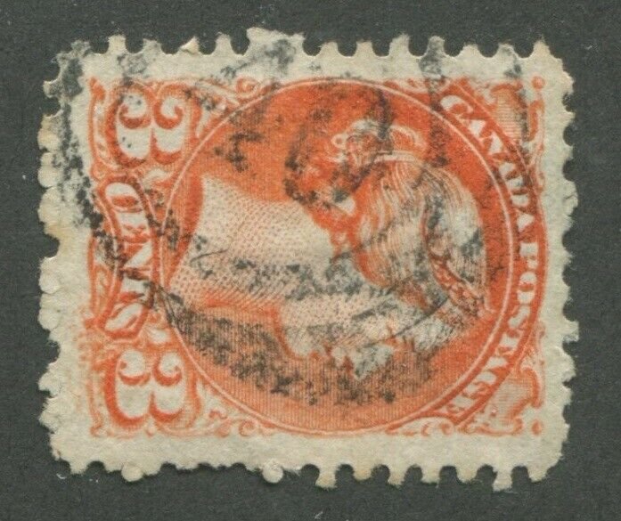 CANADA #37 USED SMALL QUEEN 2-RING NUMERAL CANCEL 40