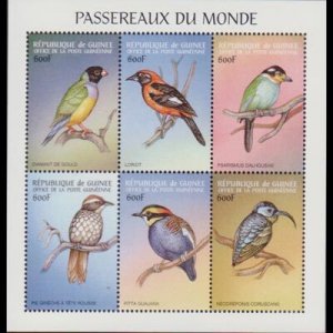 GUINEA 1999 - Scott# 1585 S/S Birds NH