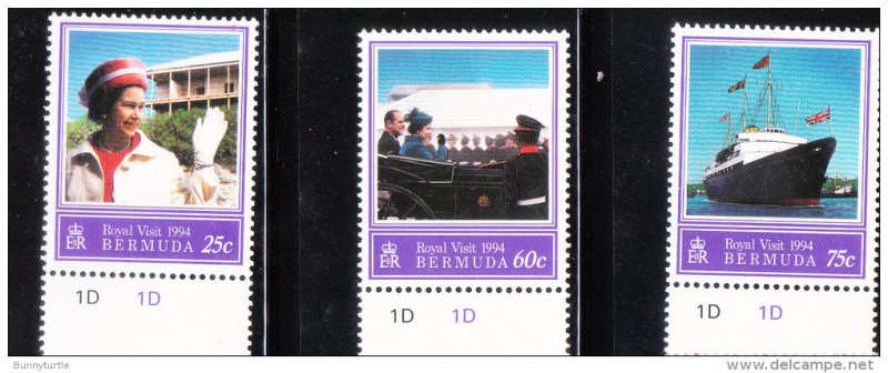 Bermuda 1994 Royal Visit Sc 664-666 MNH A2649