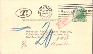 United States U.S. Government Postal 1c Green Jefferson Postal Card 1931 Phil...