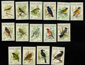 Malawi #518-32 MNH birds to K4