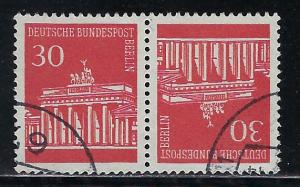 Germany Berlin Scott # 9N253a, used, tete beche, Mi # K6