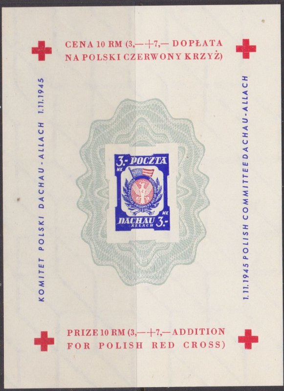 Poland 1945 Red Cross SS for Dachau