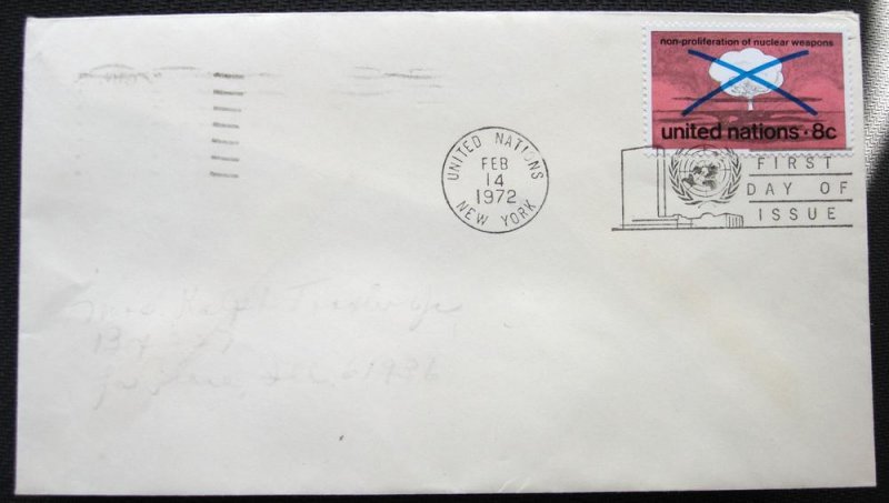 UN #227 FDC (No Cachet) (Pencil Address Erased) L10