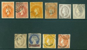 South Australia imperf & perf forgeries. Condition mixed