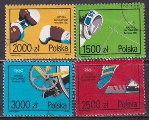 Poland 1992 Sc 3095-8 Barcelona Summer Olympic Games Stamp CTO