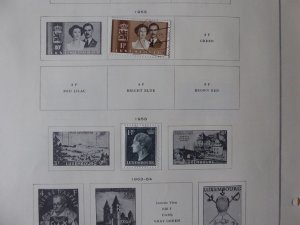 Luxemburg 1874-1966 Stamp Collection on Scott International Stamp Album pages