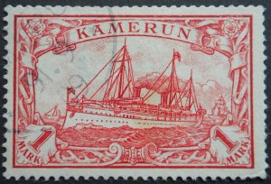 German Kamerun 1900 One Mark Michel 16 used