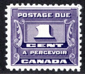 J11, Scott, 1c, VF, 3rd issue, MLHOG, Canada Postage Due