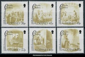 Alderney Scott 434-439 Mint never hinged.