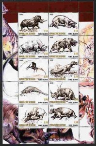 KURIL IS - 2000 - Dinosaurs - Perf 10v Sheet - Mint Never Hinged - Private Issue