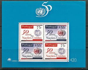 PORTUGAL 2053a MNH 1995 UN 25th Anniv. Sov. Sheet