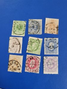 Stamps Belgium 28-36 used