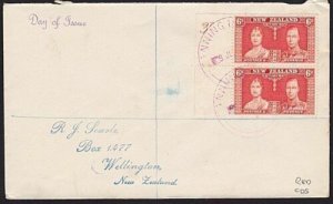 GILBERT & ELLICE IS 1937 NZ POST OFFICE Reg cover ex FANNING ISLAND........68783 