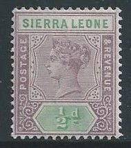 Sierra Leone #34 MH 1/2p Queen Victoria