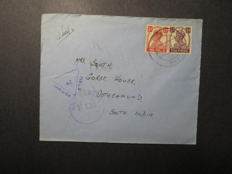 India 1944 Forces Cover / APO 242 (AHMEDNAGAR) / Multi Censors - Z12408