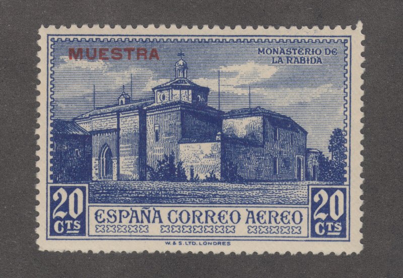 Spain San PP61 MNH. 1930 20c Monastery w/ MUESTRA ovpt