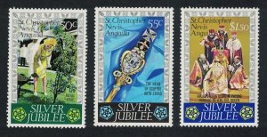 St. Kitts-Nevis Royal Silver Jubilee 3v 1977 MNH SG#367-369