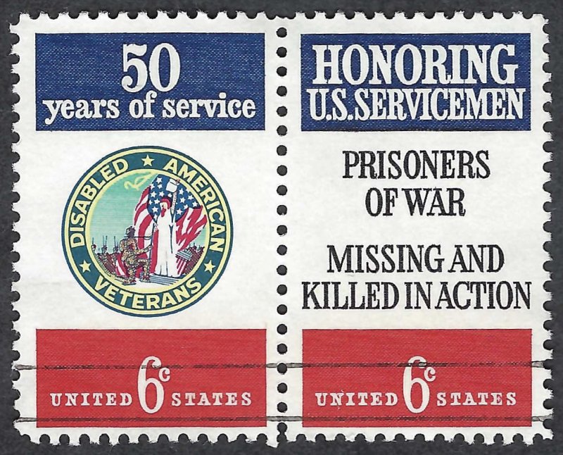 United States #1421-1422 2 x 6¢ Honoring US Servicemen (1970). Used.