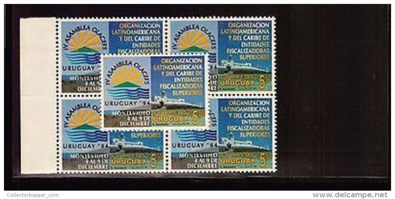 Montevideo Hill fortress lighthouse Block variety URUGUAY Sc#1553 MNH STAMP +$20