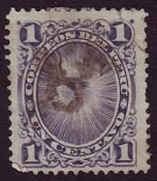 Peru SG#278 Used - 1886 1c.  - Heraldic