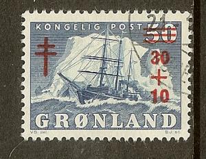 Greenland, Scott #B1; 30o + 10o  on 50o Polar Ship, Used