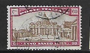 ITALY  B23  USED ,   ST. PETERS BASILICA ISSUE 1924