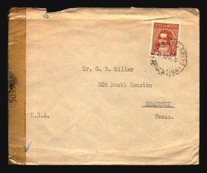 Argentina 1944 Censor Cover / Creasing - L1115