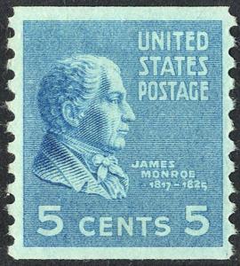 SC#845 5¢ James Monroe Coil (1939) MNH